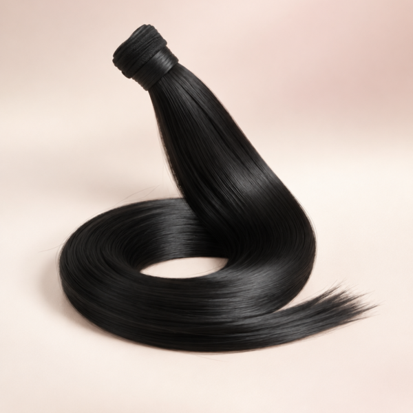 Jet Straight Ponytail — sleek jet black ponytail hair extension