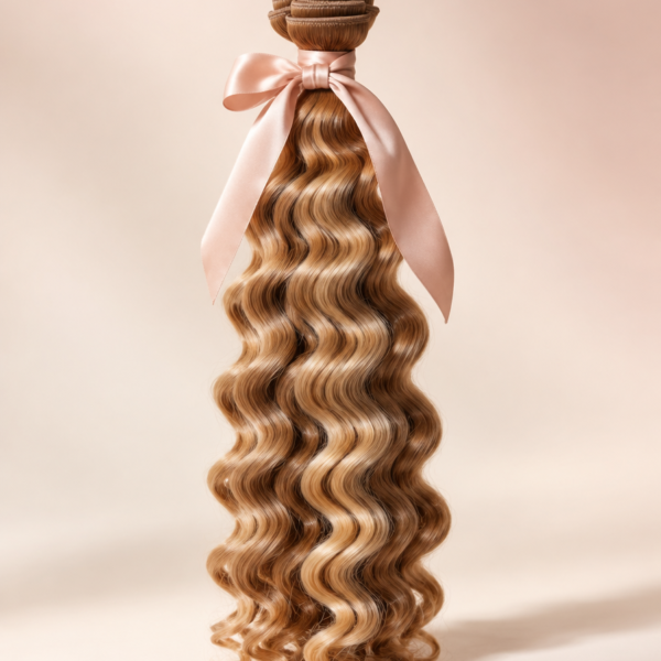 Honey Deep Wave — honey blonde and caramel deep wave hair extensions